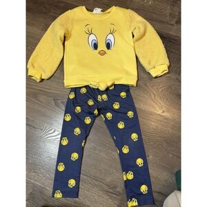 Vintage Tweety Bird 2 Piece Set  Size 4T Pants And Sweater- Rare
